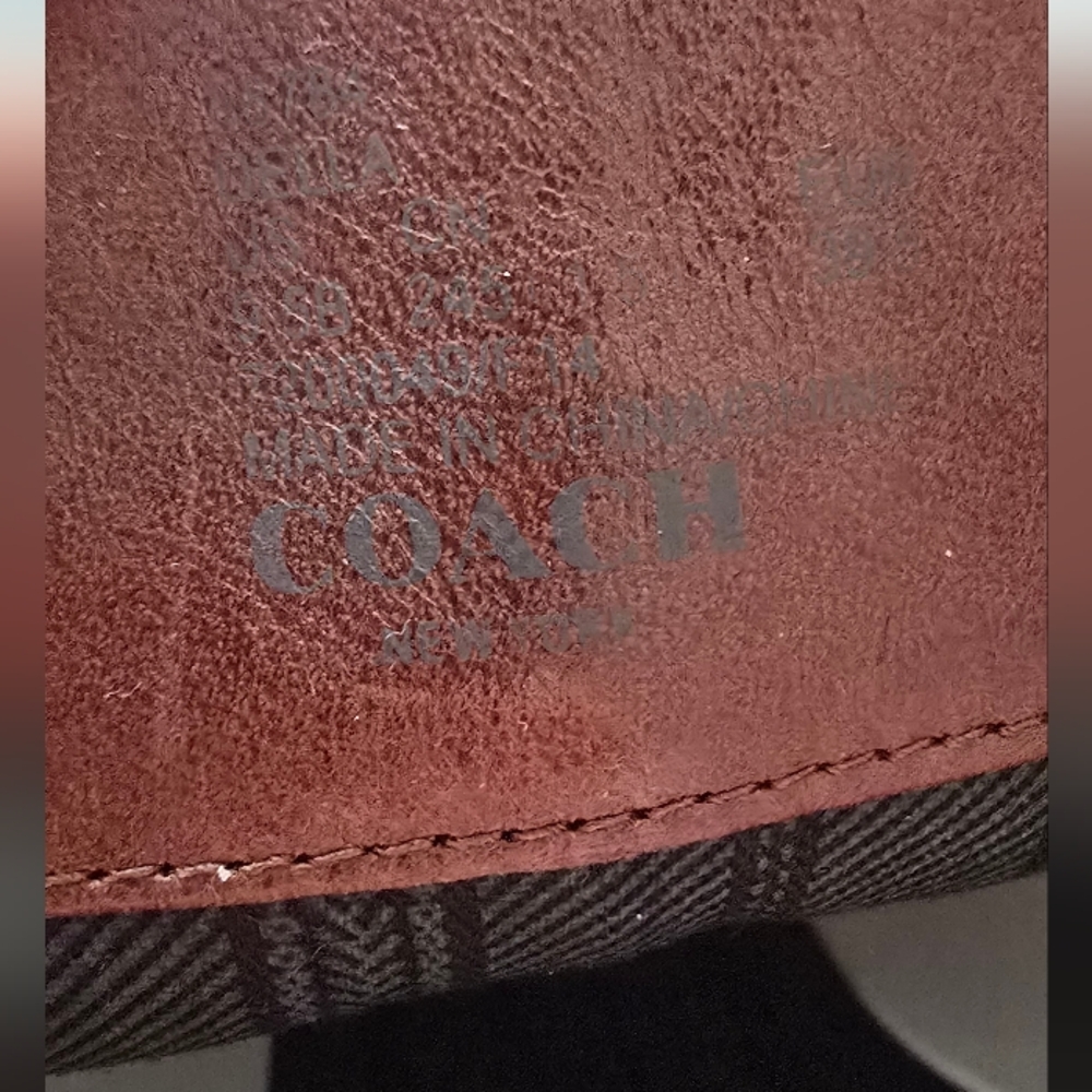 Coach Leather Chestnut Brown Tall Wedge Boots, size 9 US/39.5 EU - Picture 10 of 12